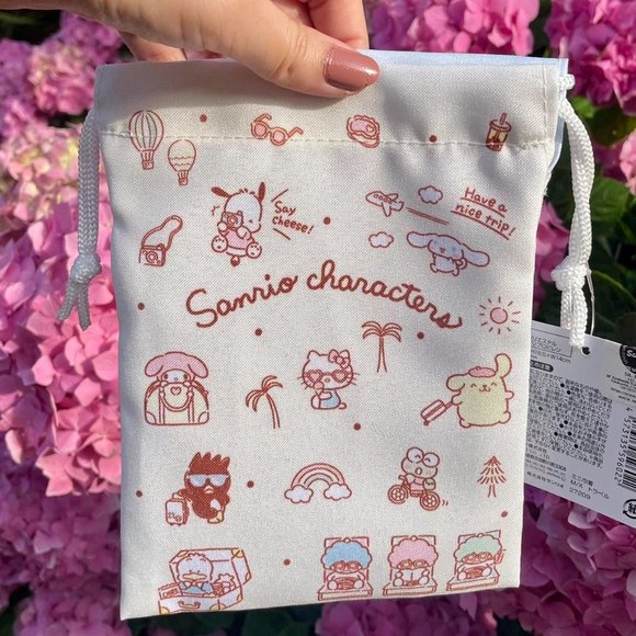 Sanrio Characters Blue Small Drawstring Bag - Picture 1 of 2